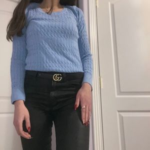 NWT LIGHT BLUE TOMMY HILFIGER CABLE KNIT SWEATER